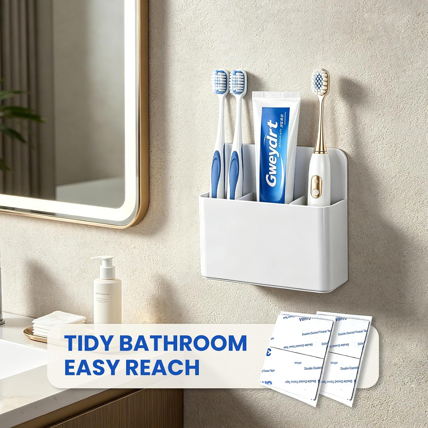 2 Pcs Magnetic Toothbrush Holders for Cruise Essentials 2026