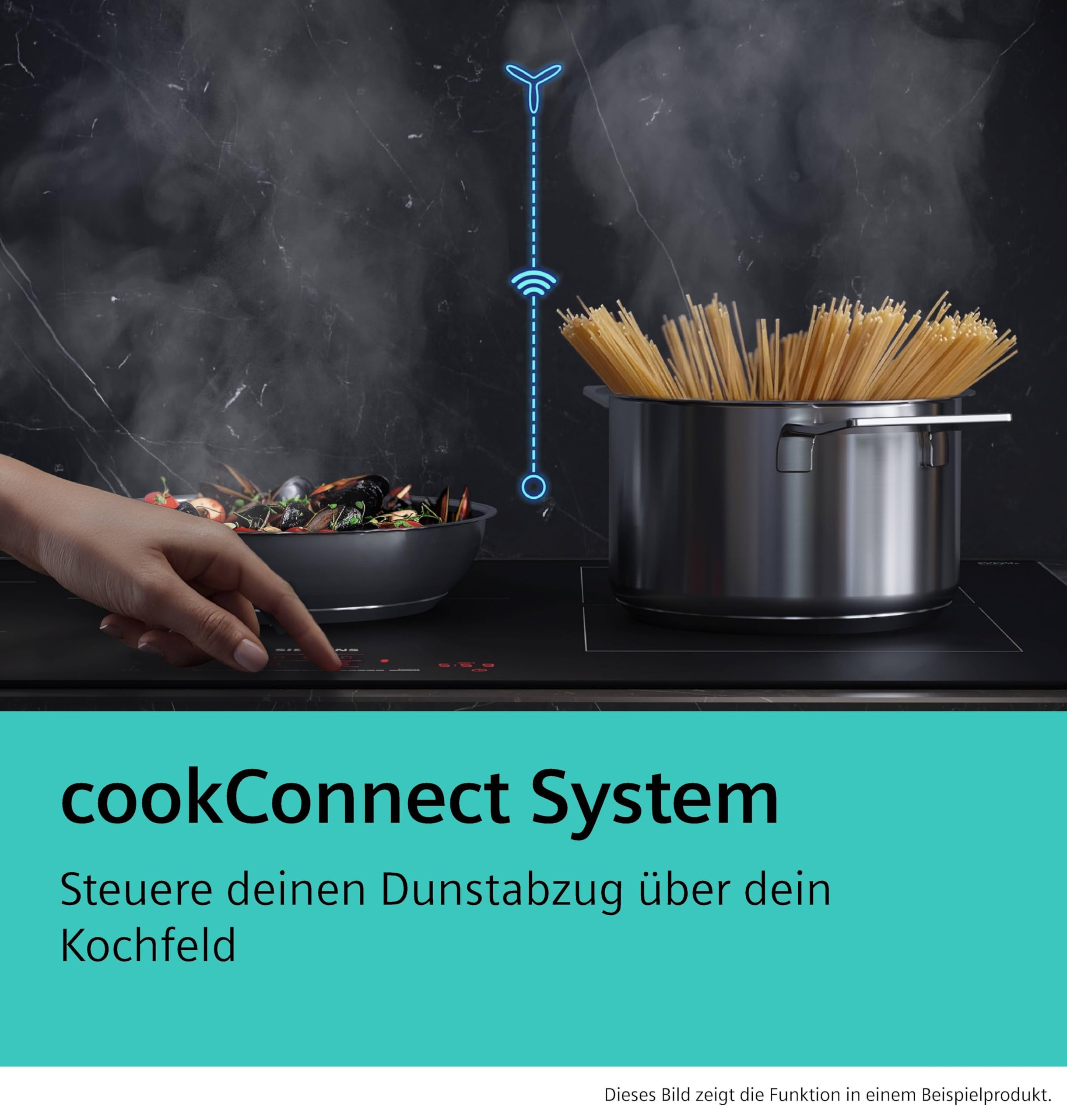 Siemens iQ700 EX851LYV5E Induktionskochfeld 80 cm autark Rahmenlos Touch & Slide varioInduktion Plus Schwarz