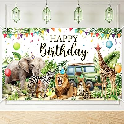 High-quality Safari Run themed garland for party decorations and supplies