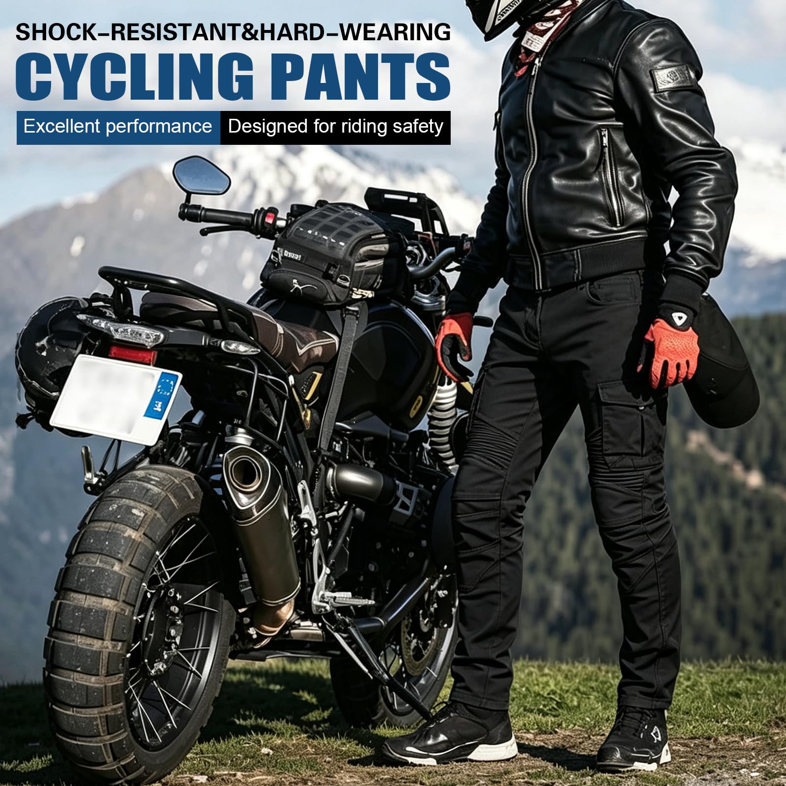 Dżinsy motocyklowe dla mężczyzn, męskie spodnie motocyklowe z pancerzem, spodnie dla motocyklistów, ochronne spodnie motocyklowe, trwały, rozciągliwy dżins, na przygodę i cały sezon