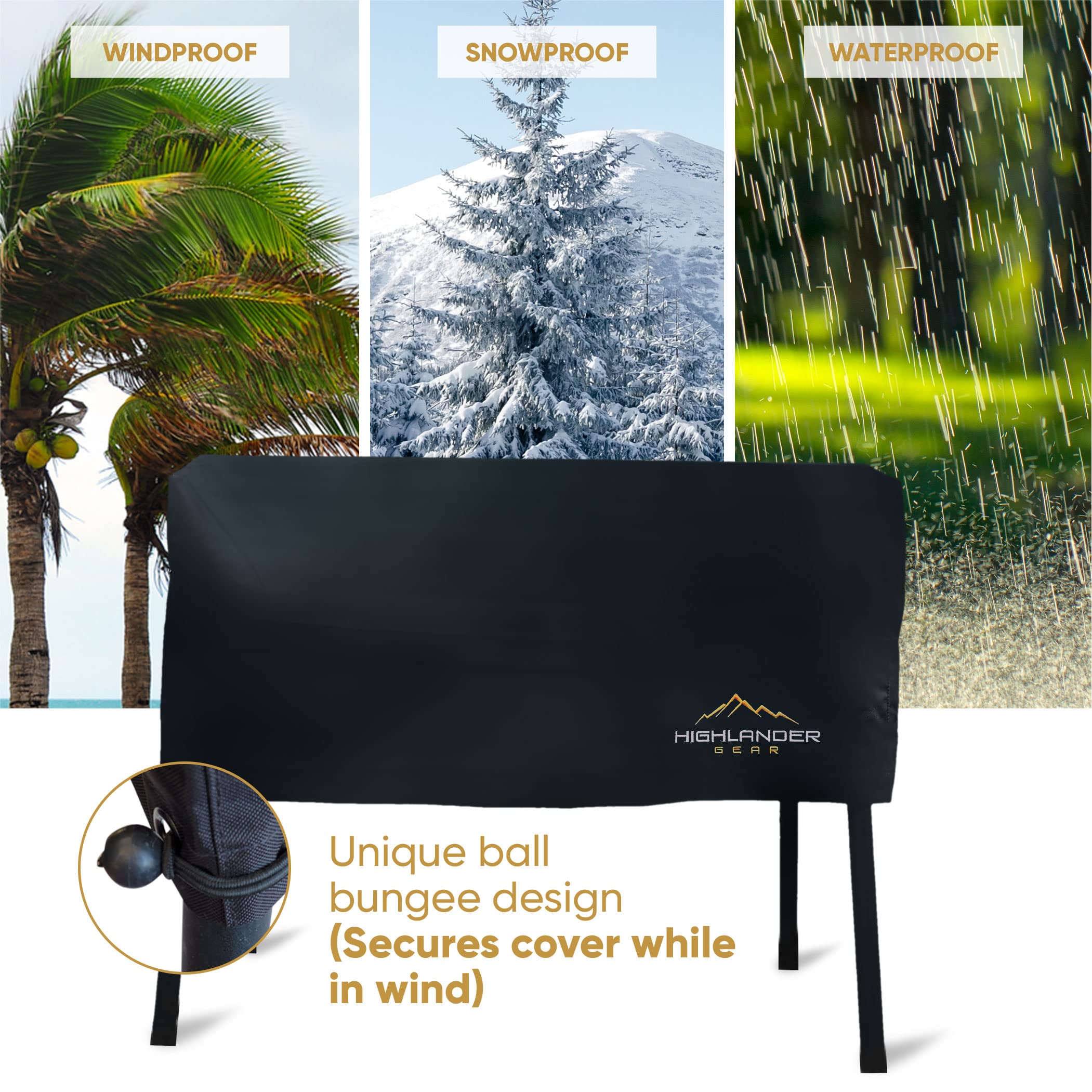 Highlander Heavy-Duty Waterproof Cover fits 2 Burner Camp Chef Stove