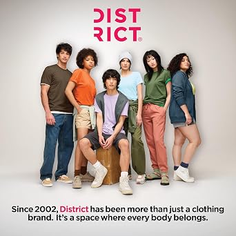 District Perfect Blend CVC Tee - Stylish Casual Short Sleeve T-Shirt for Men & Women, Cotton & Polyester, Black, 2XL