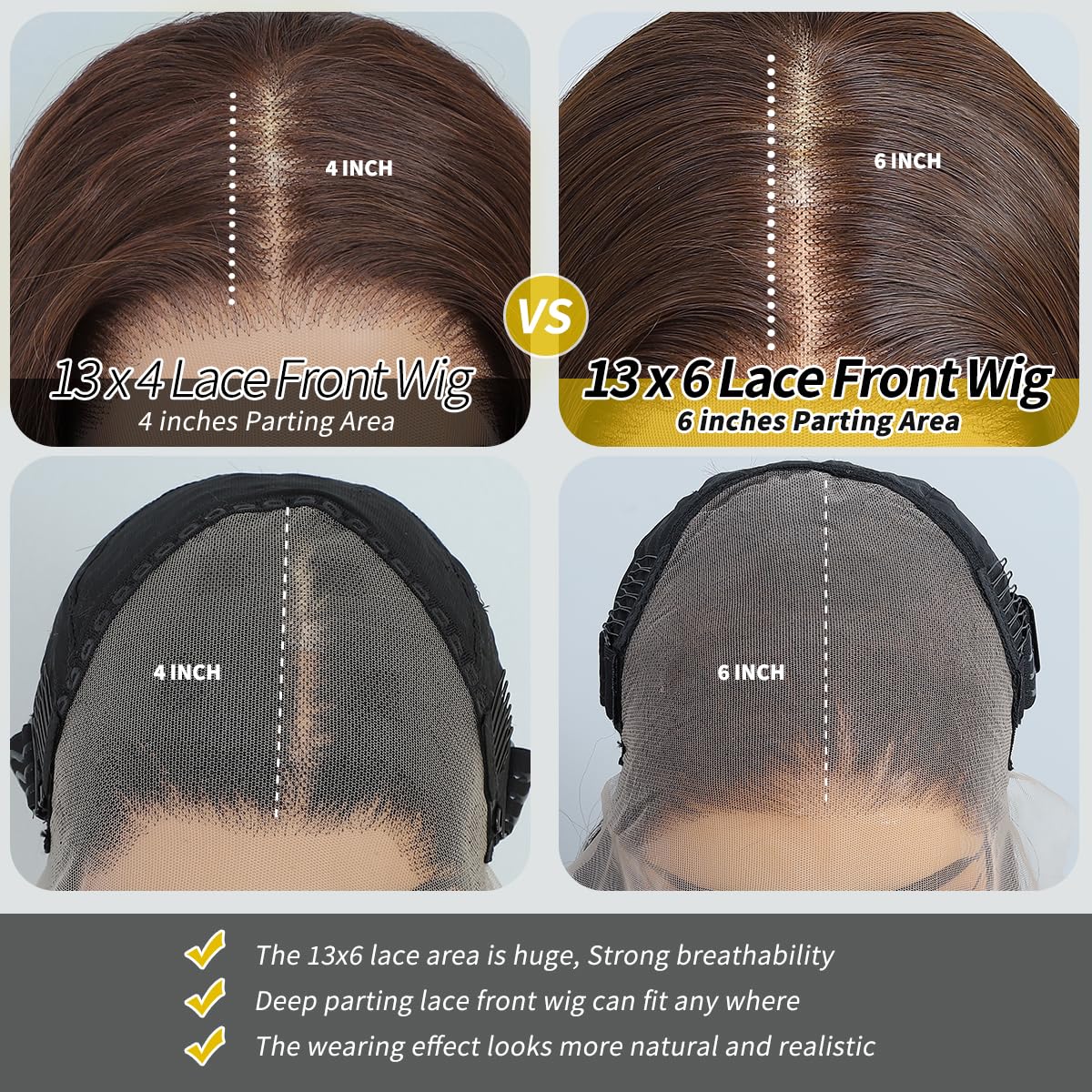 13x6 Chocolate Brown Lace Front Wigs Pre Plucked 28 Inch Body Wave 100% Futura Premium HD Lace Wig Synthetic Wigs For Women Ready Wear Wig Beginner Friendly Daily Party Use