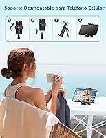 Vista 4 de Palo Selfie, Trípode para Teléfono Extensible de 41 Pulgadas con Soporte para Teléfono y Control Remoto Desmontable, Trípode para Selfie de 360°