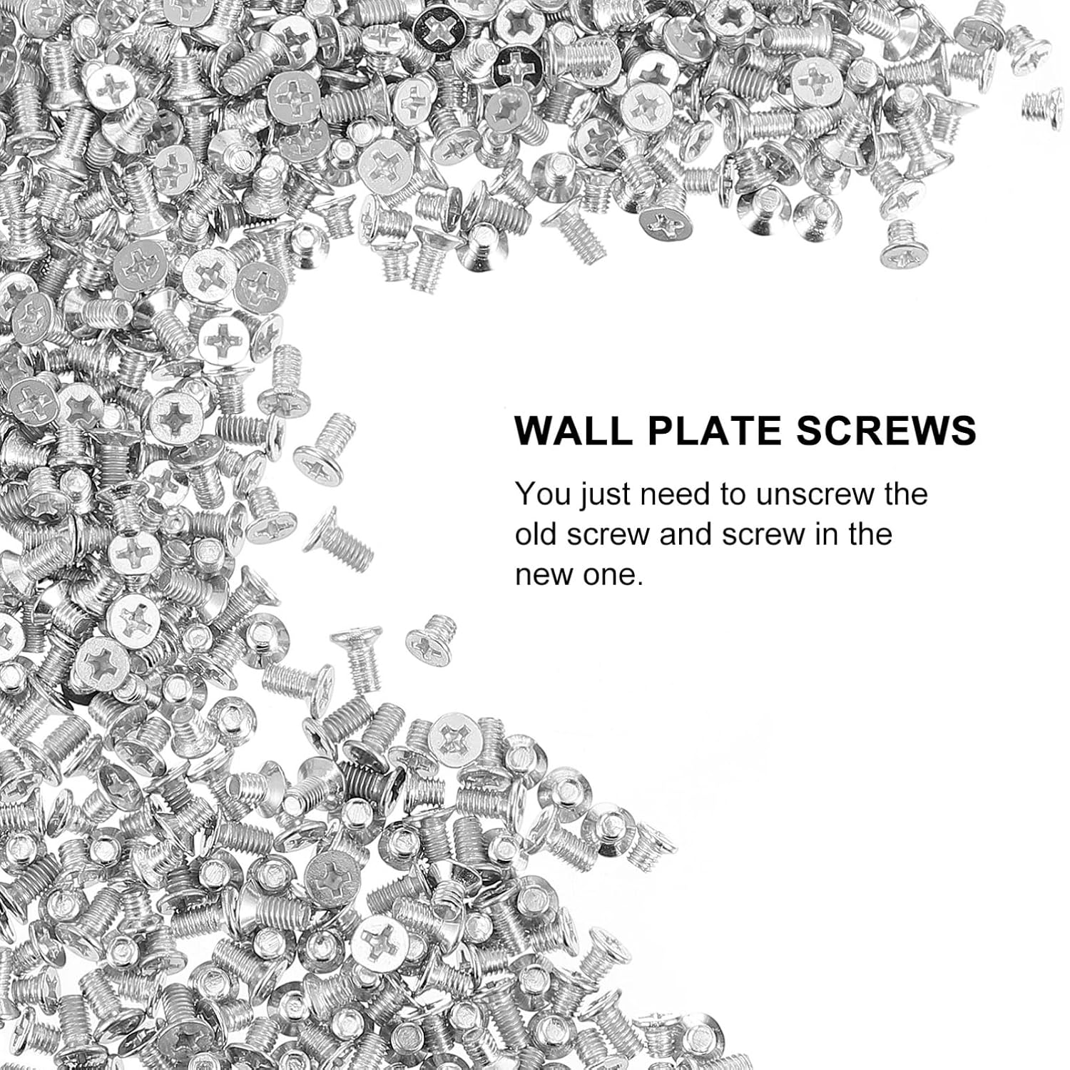 Ciieeo 600pcs Wall Plate Screws Long Outlet Screws Covers Switch Covers Wall Plate