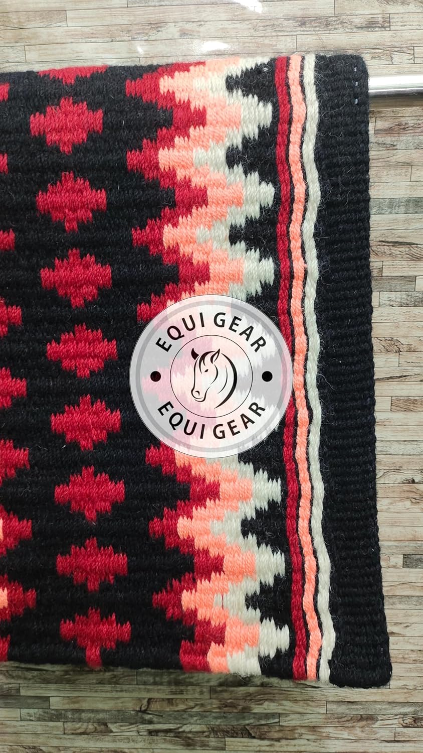 Horse Western Show Saddle Blanket/New Zealand Wool Western Saddle Blanket Top Wool Pad Sensor Flex (Customization Available) N256