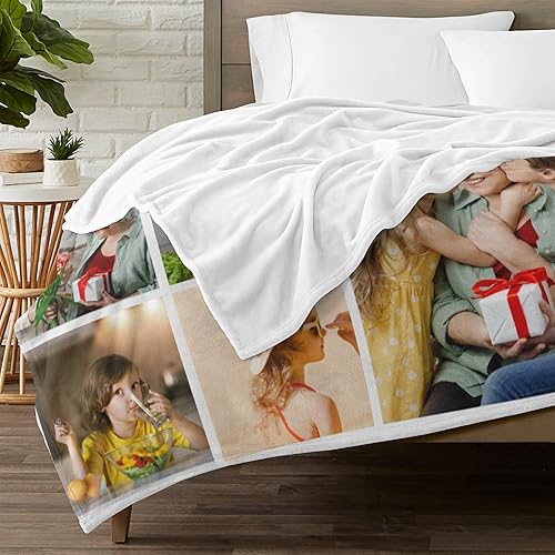 Miniatura 3 de Manta personalizada con foto y texto, manta de imagen personalizada impresa en Estados Unidos, manta de regalo personalizable para él, ella,