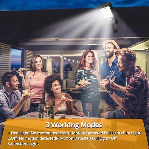 Miniatura 7 de KUFUNG Luces solares para exteriores, impermeables, inalámbricas, para seguridad, sensor de movimiento, luces solares perfectas para patio, puerta