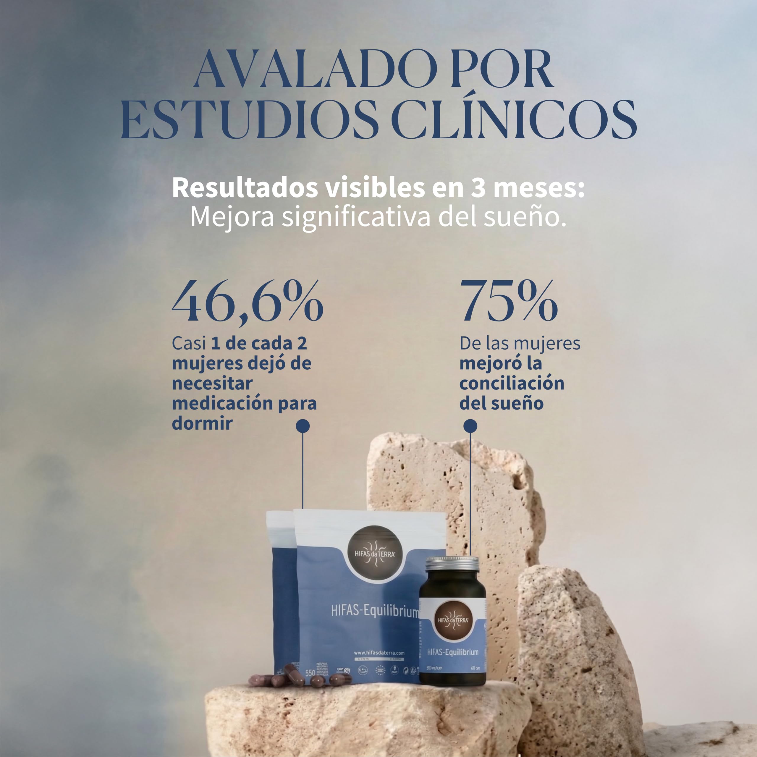 HIFAS DA TERRA - HIFAS-Equilibrium Extractos de Hongos Puros de Reishi, Melena de León y Cordyceps para Equilibrar el Bienestar Físico y Emocional - Refill 60 Cápsulas