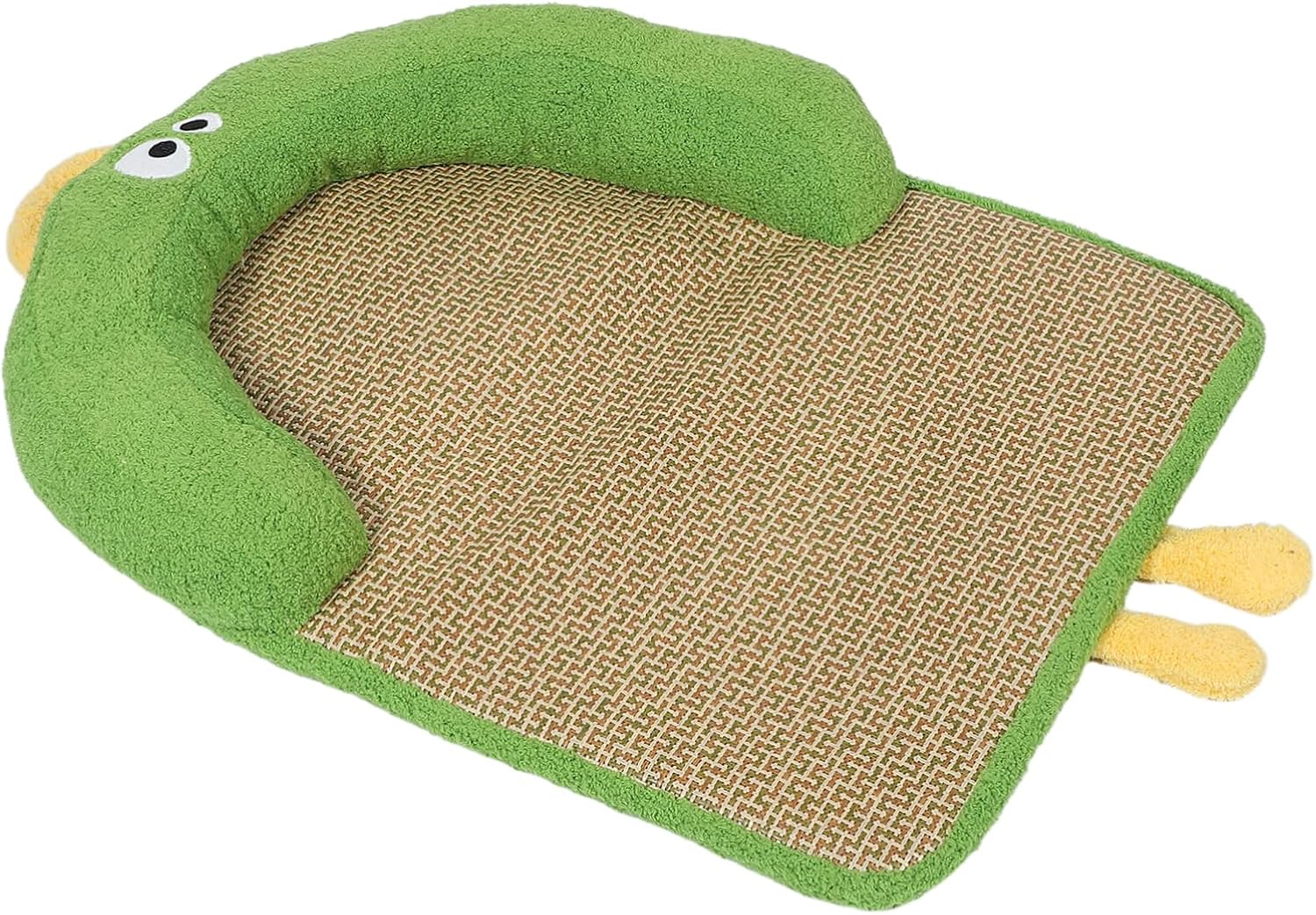 Totority Rattan Cooling Bed for Pets Breathable Indoor Mat Rattan Woven Cushion for Dogs Cats Non Slip Design for Summer Comfort Versatile Use Home Outdoor Settings