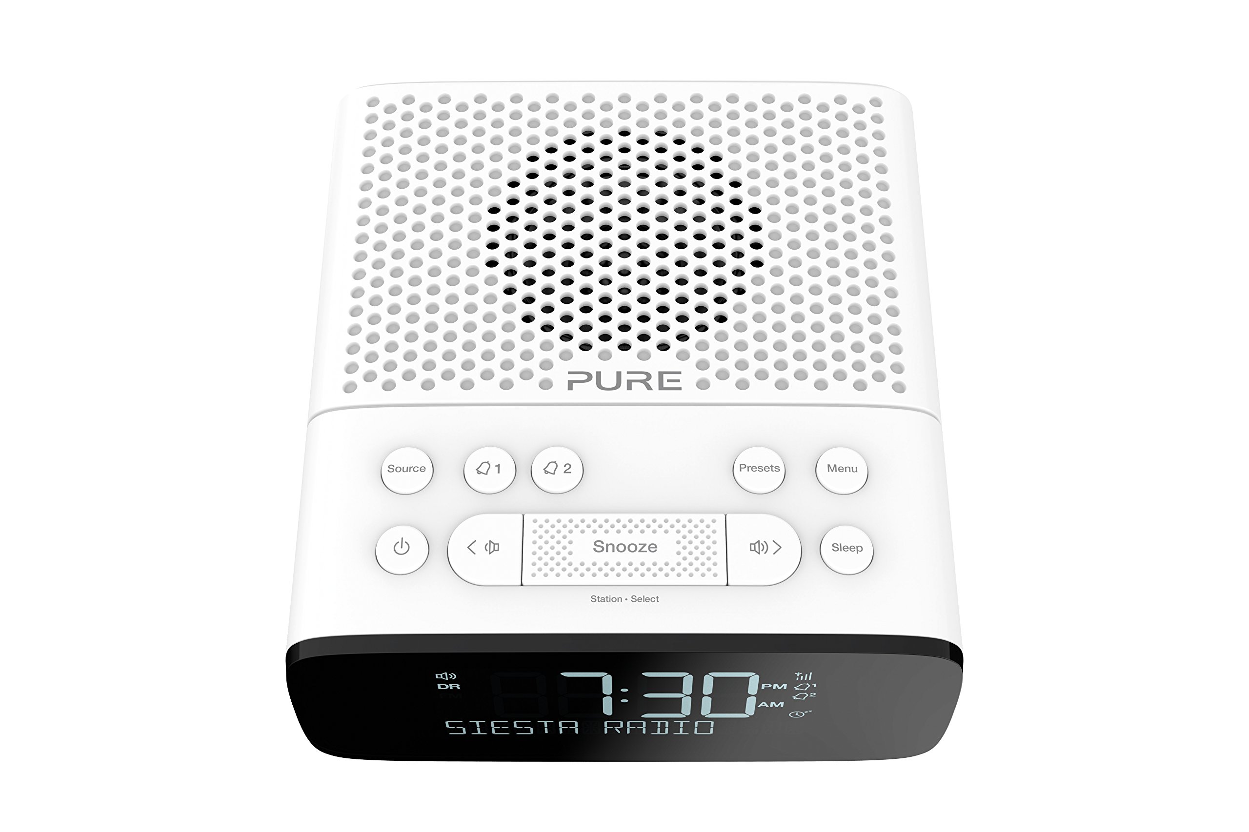 Pure Siesta S2 DAB+/DAB/FM Digital Radio Alarm Clock Bedside Clock