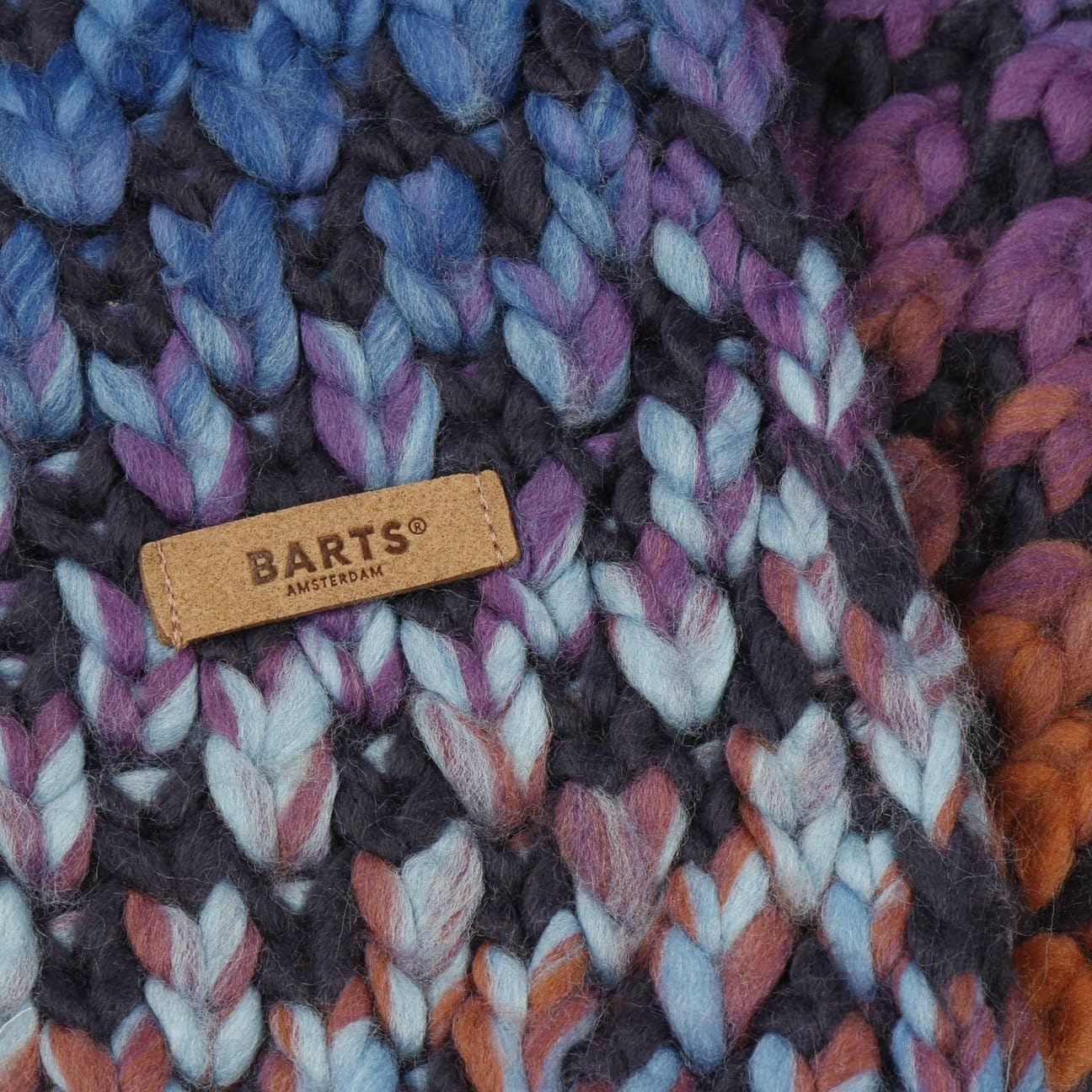 Barts Nicole Schal Winterschal Damenschal Damen - Streifenschal Strickschal mit Fransen Winter Herbst-Winter - One Size blau