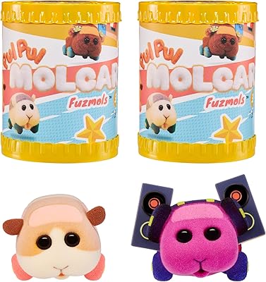 MGA Entertainment Pui Pui Molcar 2.5-Inch Fuzmolsâ„¢ Figures 2 Pack, Flocked, Reusable Blind Packaging, Toy Gift for Kids Girls Boys Collectors Ages 3 4 5 6 7+