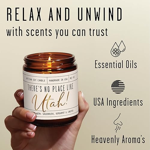 Vista 35 de Regalos de Nueva York, decoración de Nueva York para el hogar – 'There No Place Like New York Candle, con manzana jugosa, canela y calabaza I New