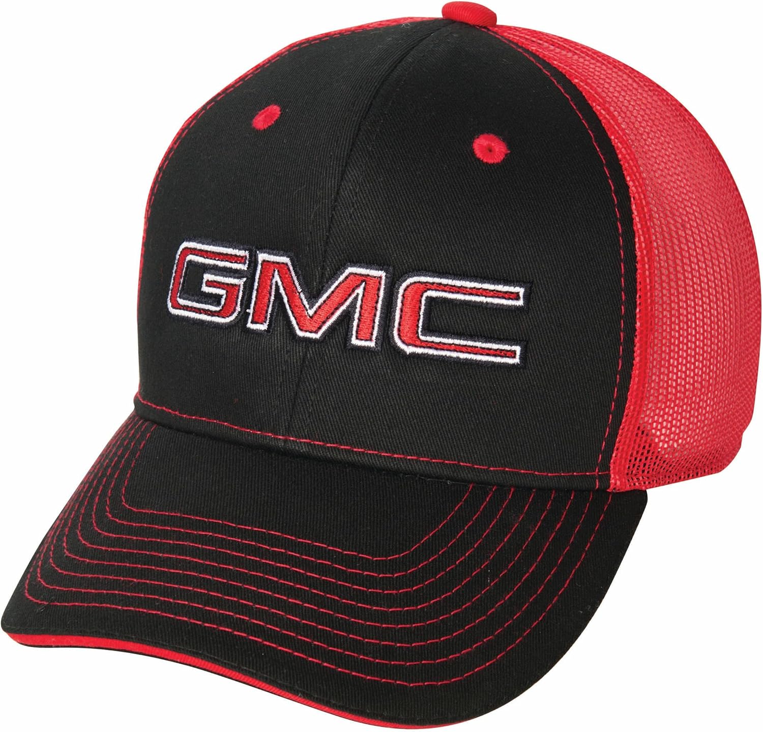 GMC Logo Black Mesh Back Structured Hat - Officially Licensed Snapback Cap