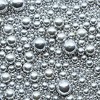 Vista 1 de Sentovac Gránulos comestibles de azúcar de perlas plateadas comestibles de 4.23 onzas / 4.23 oz para decorar Gránulos comestibles para cupcakes