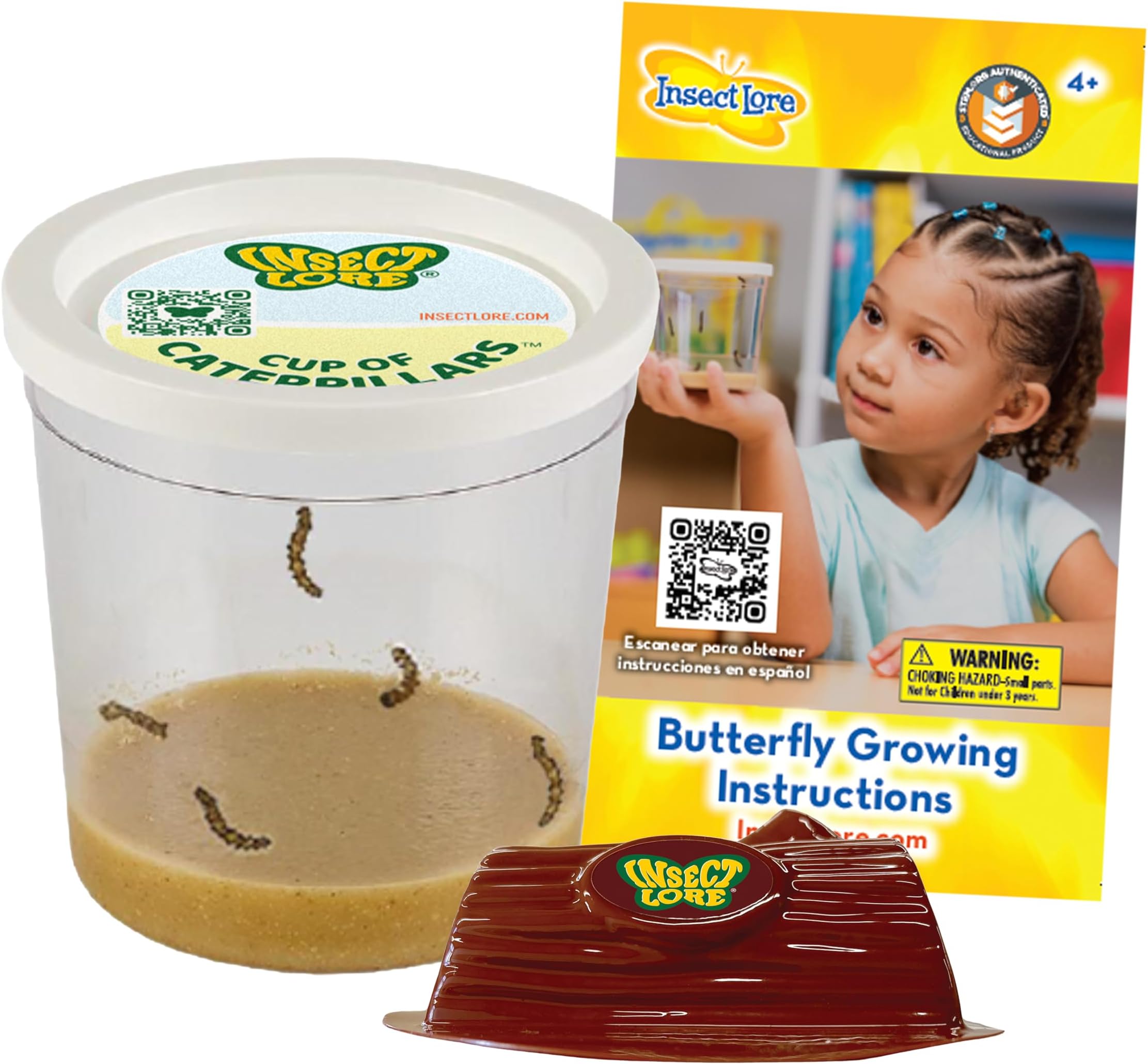 Insect Lore Science Kit: Cup of Caterpillars Butterfly Garden Refill - Educational Kit for Children & Students - Biology Theme - Ages Kid - Unisex