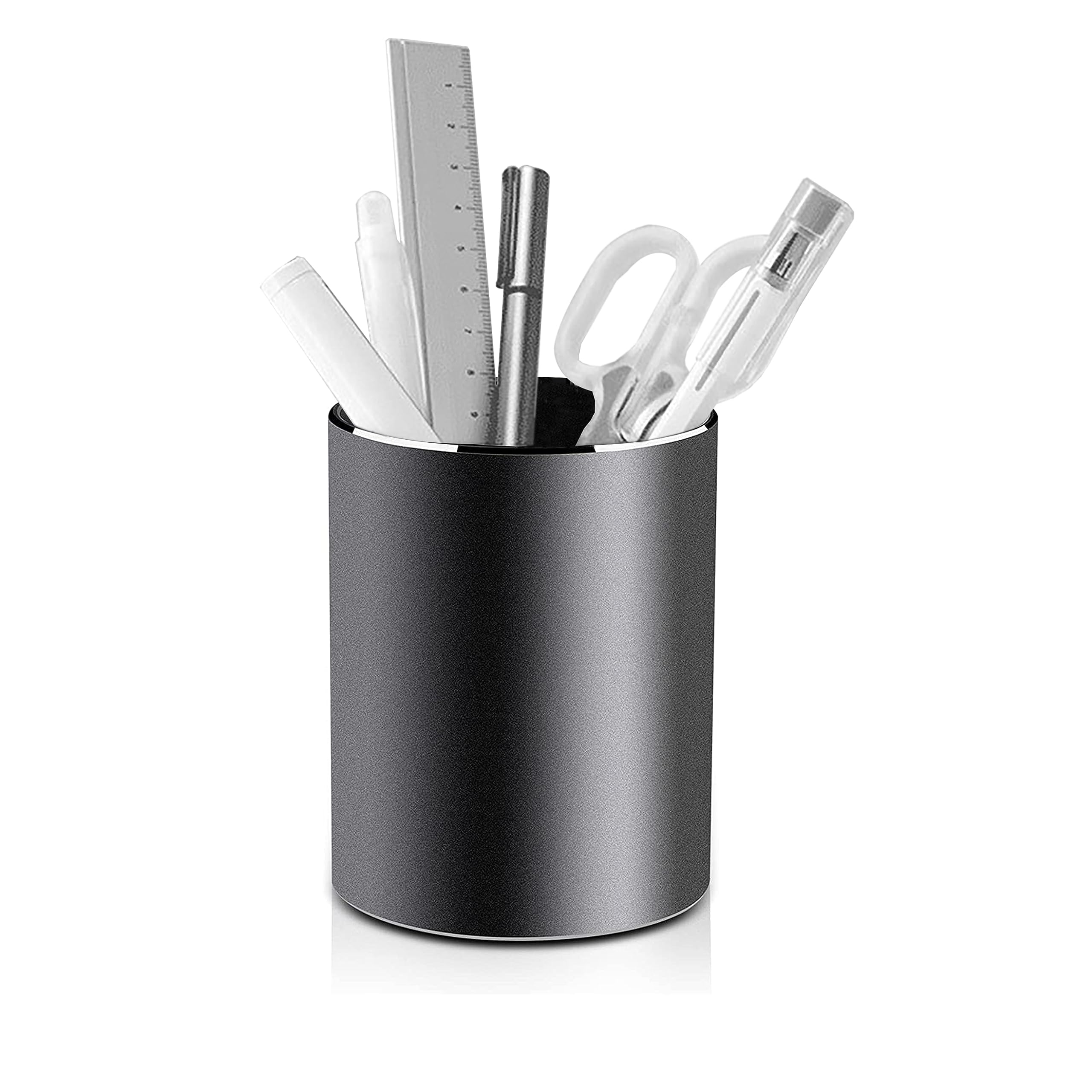 Amazon.co.jp: ペン立て 筆立て アルミ製 ペンスタンド ペンホルダー