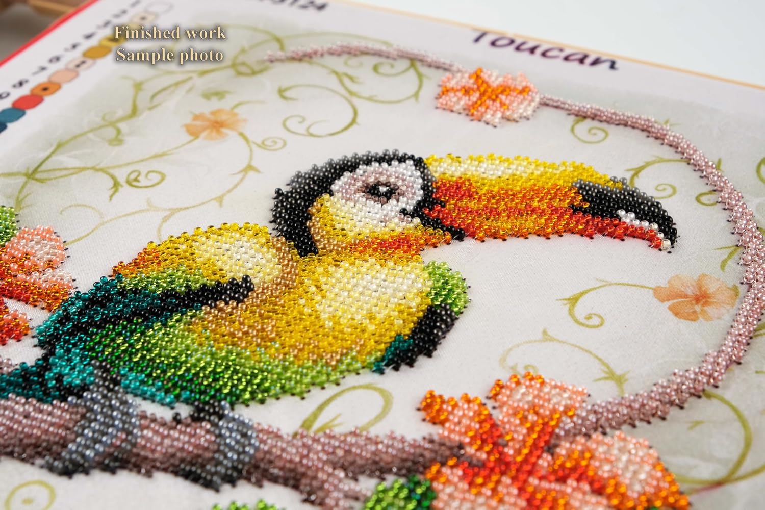 AllAboutEmbroideryUA Bead Embroidery kit Toucan DA-3124 Bird Beaded Cross Stitch kit