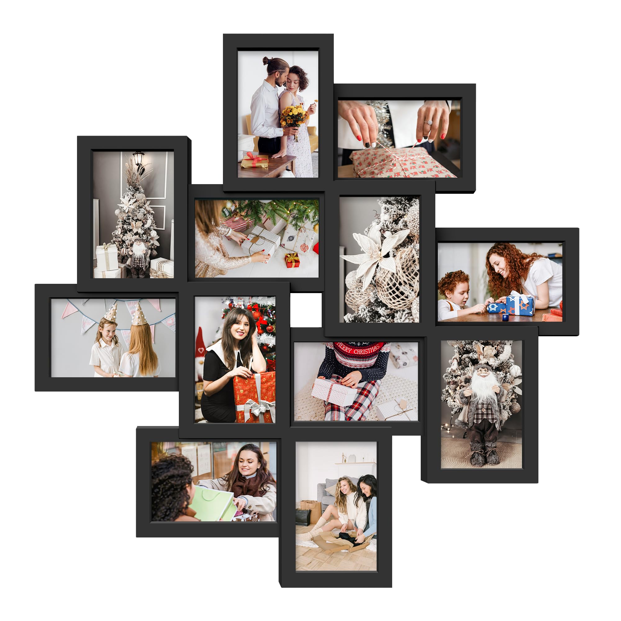 Cadre photo noir 24x24 cm JERRY & MAGGIE pour collage mural