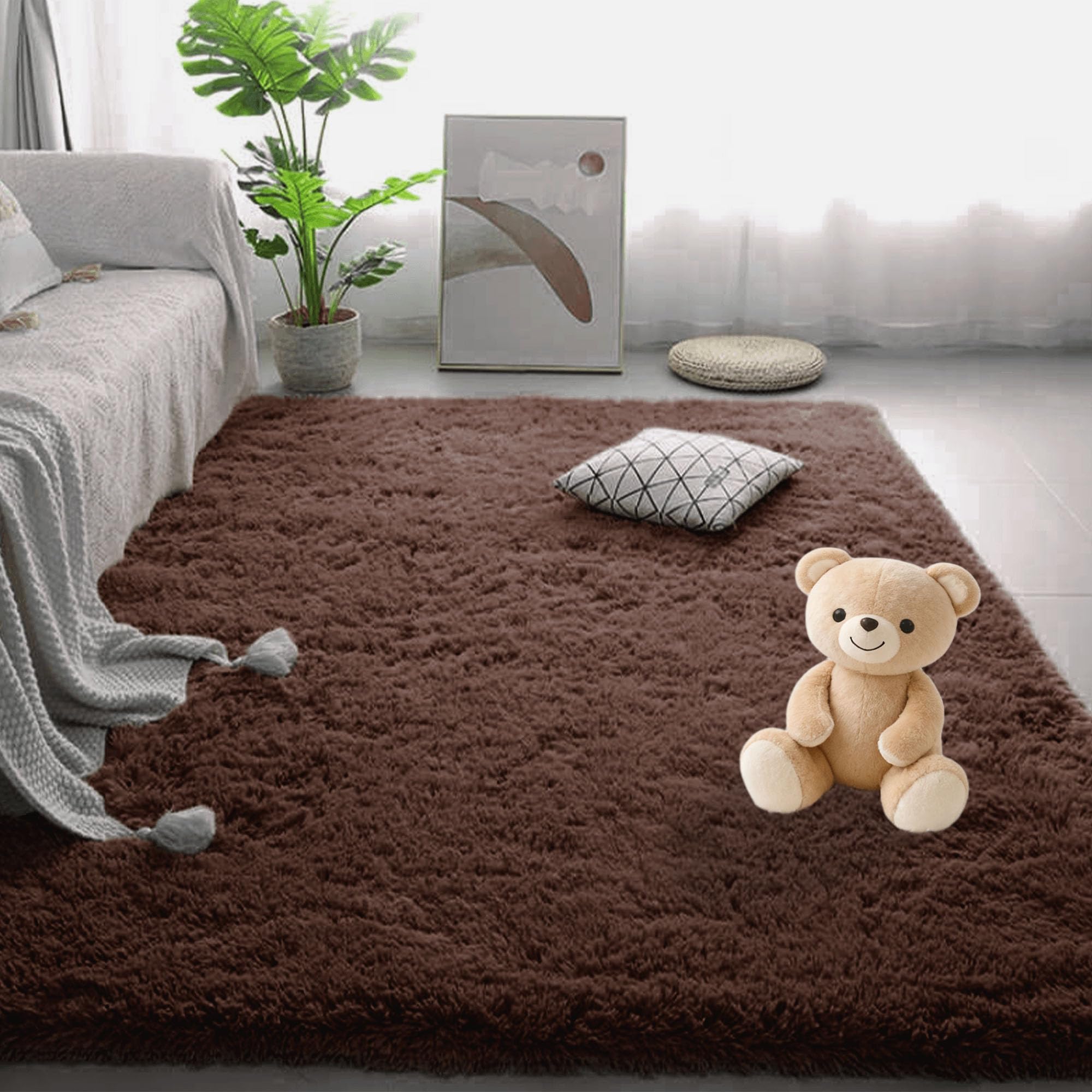 Grand tapis de salon 270x330 moderne lavable antidérapant extra large pour chambre