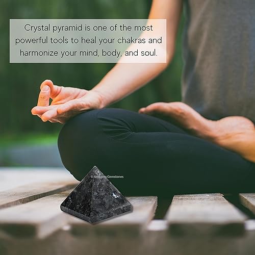 Miniatura 304 de Amazing Gemstone Lapis Lazuli Pyramid Crystal Healing Stones - 2" Great Pyramid Figurine of Natural Stone Pyramid for Meditation, Reiki, Chakra