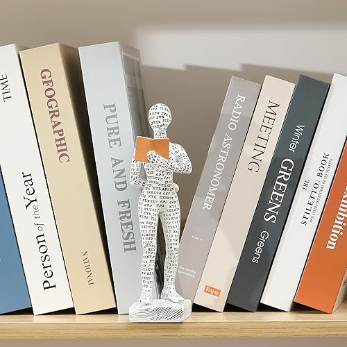 Vista 50 de GRAPMKTG Decoración para el hogar, lectura de pulpa, estatua de pensador, escultura estética, decoración de habitación, decoración abstracta moderna