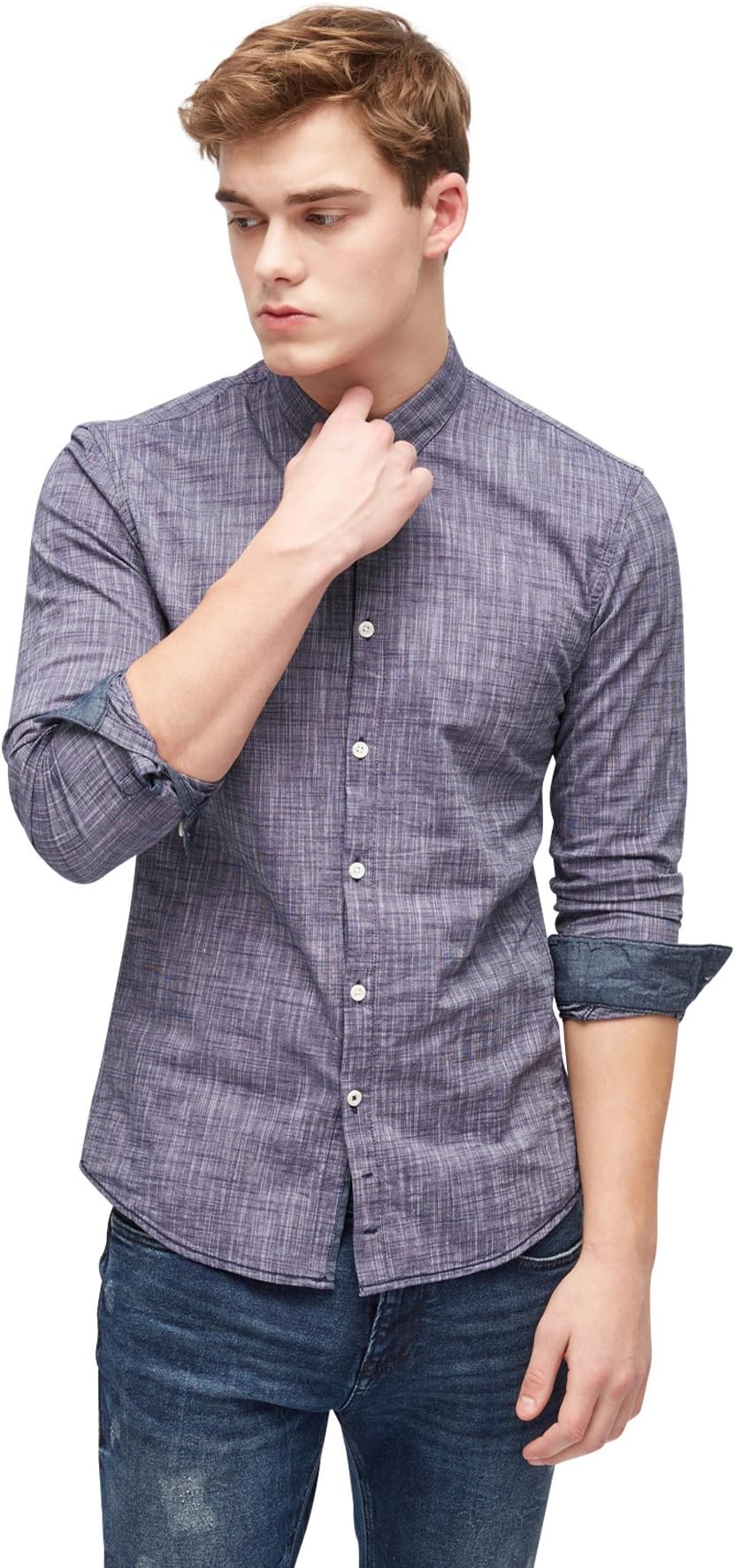 Tom Tailor Denim Men's Fitted Faux Uni Shirt Casual