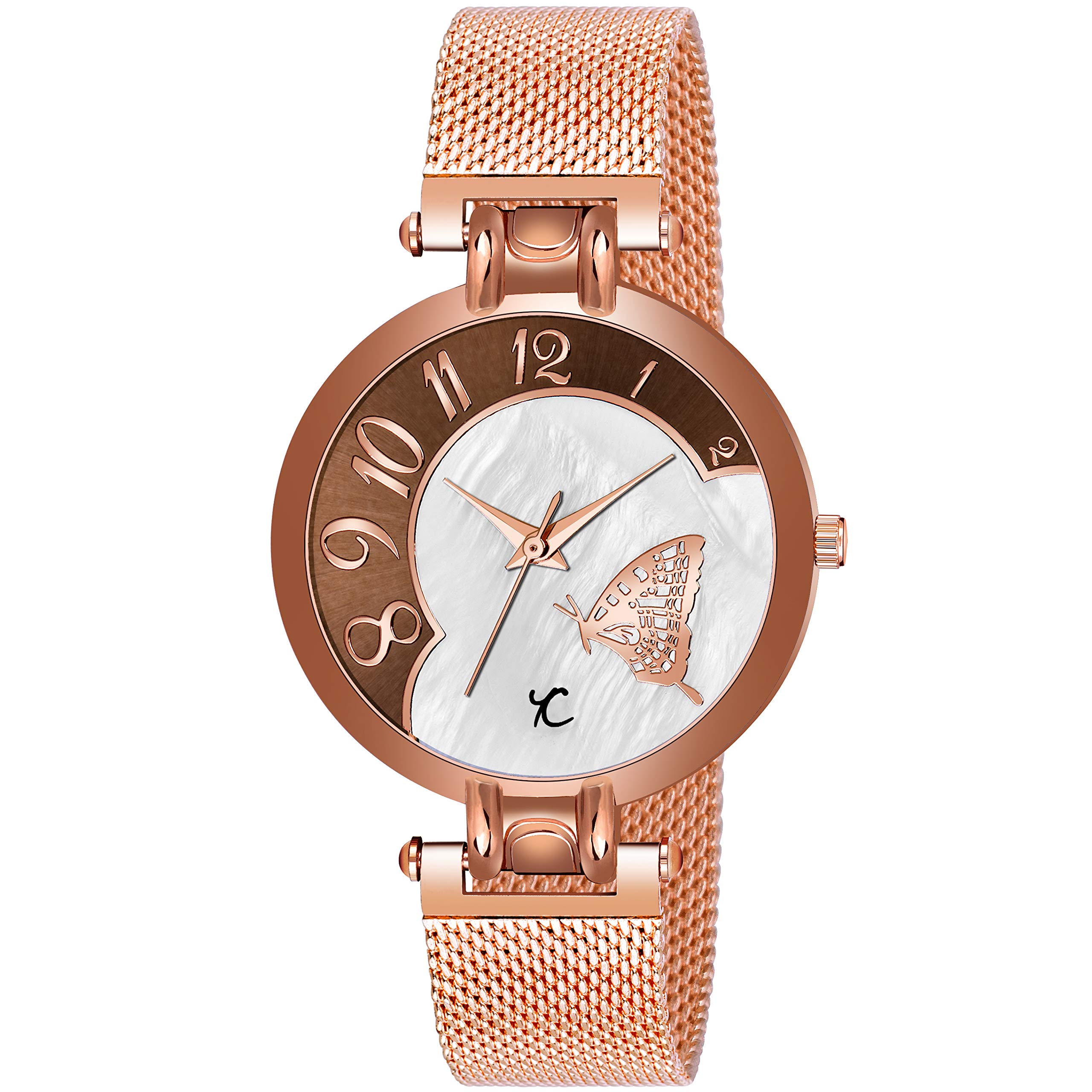 YOUTH CLUB Analogue Womens Watch(White Dial Rose Gold Colored Strap) (B08NWW4XTG) Amazon Price History, Amazon Price Tracker