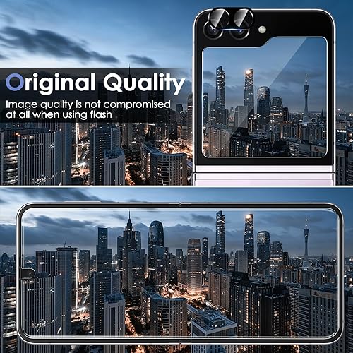 Miniatura 6 de Paquete de 6 protectores de pantalla para Samsung Galaxy Z Flip 5, protector de pantalla interno flexible de TPU + protector de pantalla exterior de