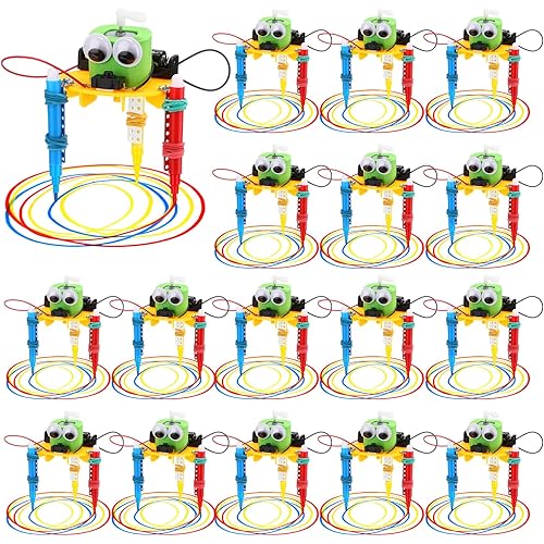 Soulchen 16 Pack Doodling Robot Building Kits Stem Craft Kits for Kids 8-12, Stem Robotics Kit Toys Educational Robotics DIY Project for Classroom Activities Science Experiments and School Clubs