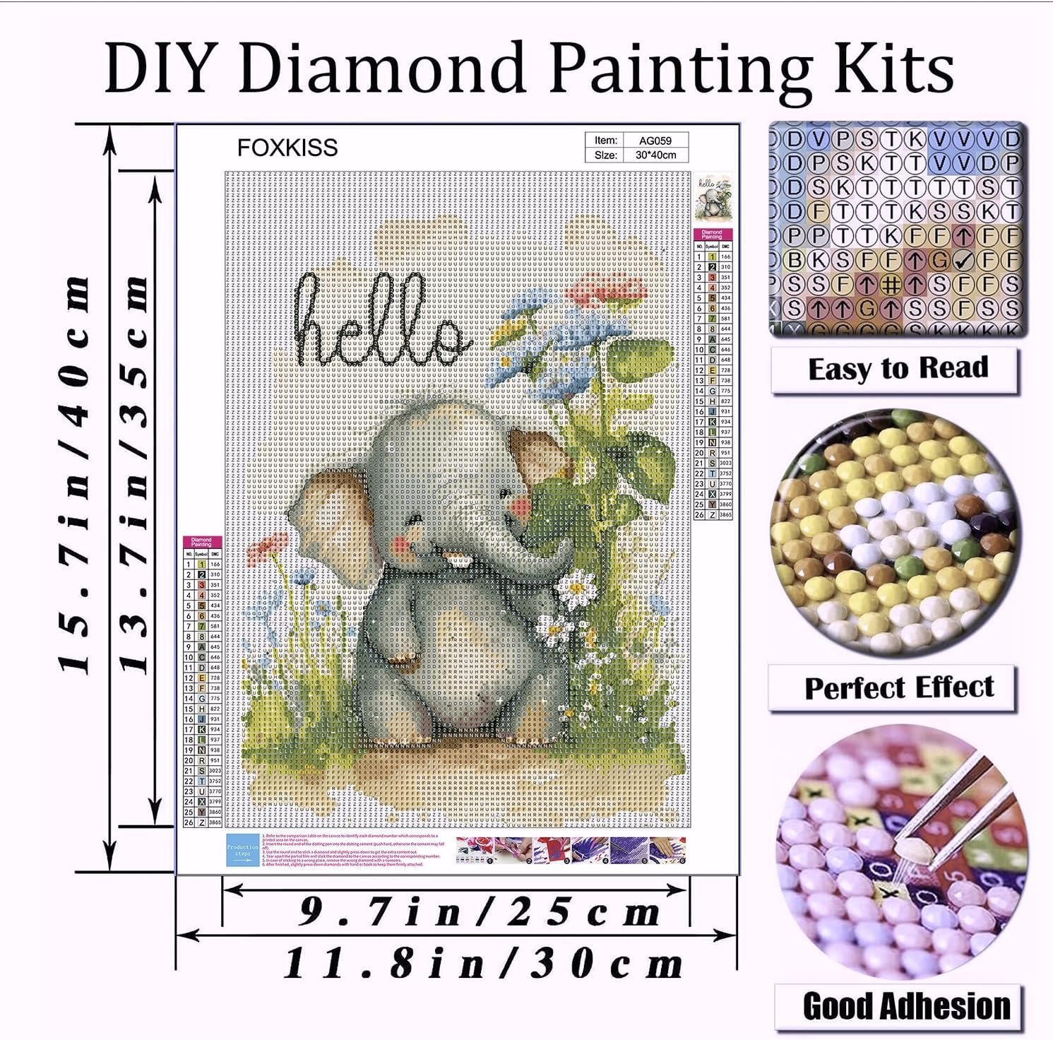 Kit De Llavero De Pintura Con Diamantes 5D – Manualidades Para Adultos Y Principiantes