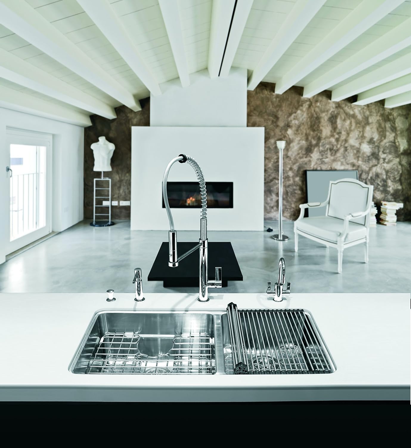 Franke SD-500 Soap Dispenser in a kitchen setting