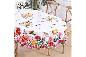 Likiyol Vibrant Spring Oval Tablecloth for Cheerful Gatherings
