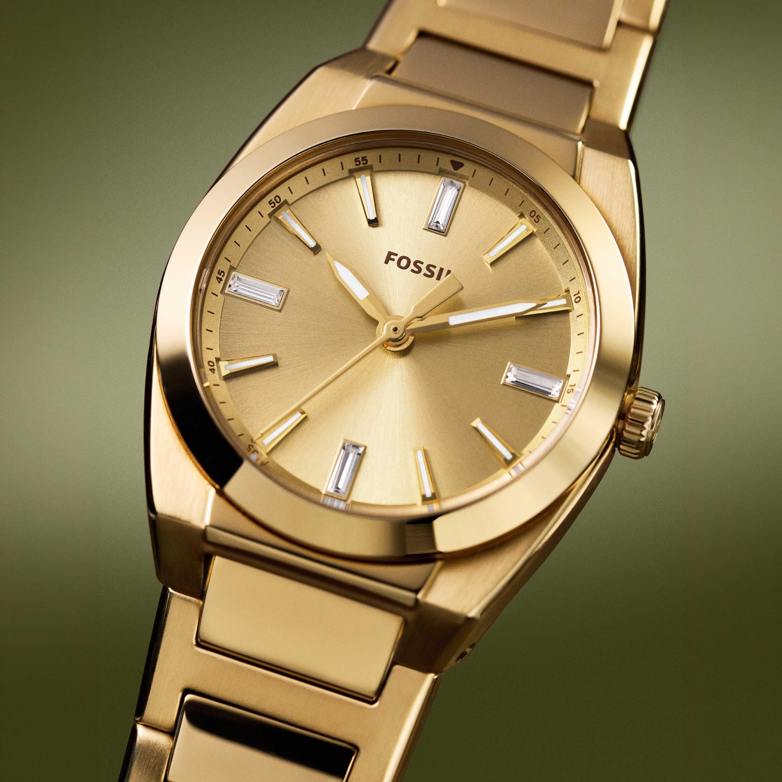 Fossil Everett Donna Orologio in acciaio inossidabile color oro 27MM, ES5492