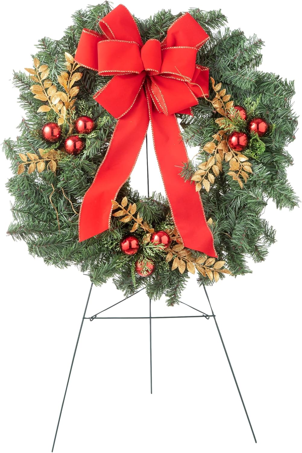 Ashland 30” Metal Floral Easel - Durable and Collapsible Wreath and Flower Arrangement Stand - Bulk 10 Pack