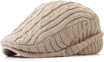 Rubyn - Textured Knit Flat Cap