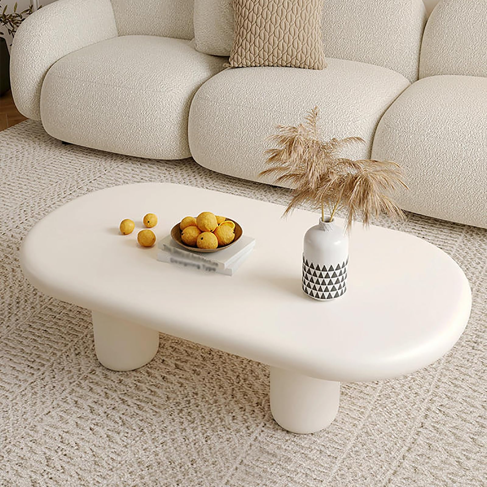 Table basse de salon à capacité portante stable et forte blanche moderne et simple
