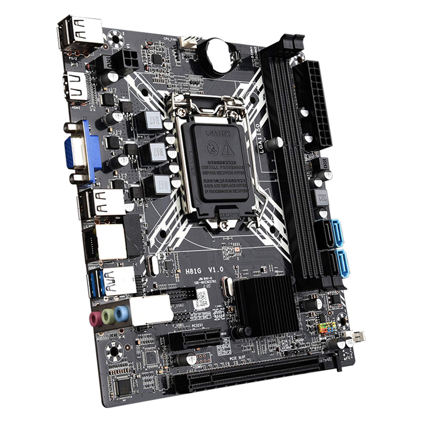 YHJIC H81 Motherboard H81G LGA 1150 M-ATX DDR3 Supports 2X8G for Core Celeron/Pentium E3 V3 Processo
