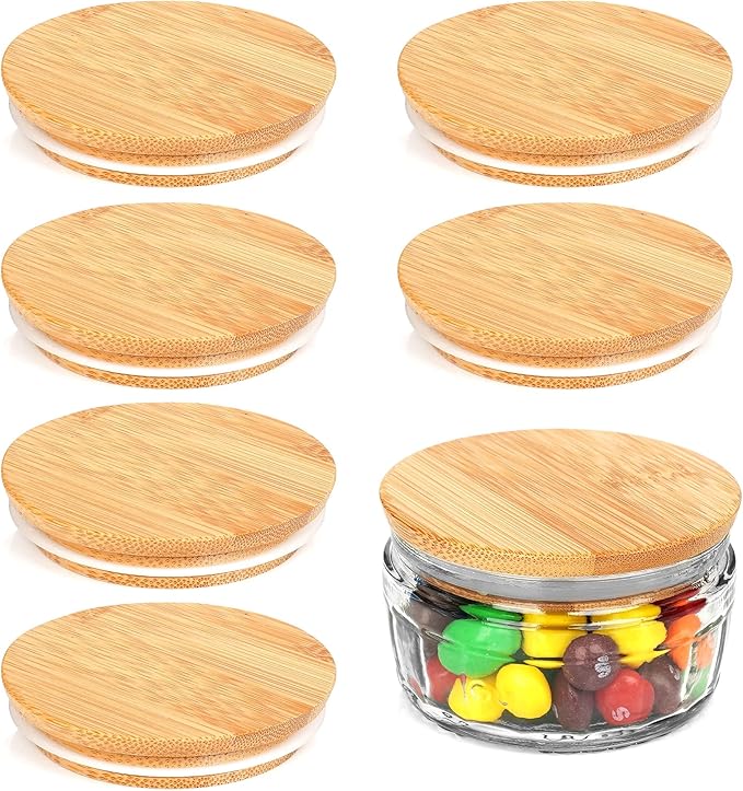 Bamboo Lids for Gü Pots, ANOTION Bamboo Lid Compatible with Gu Puds