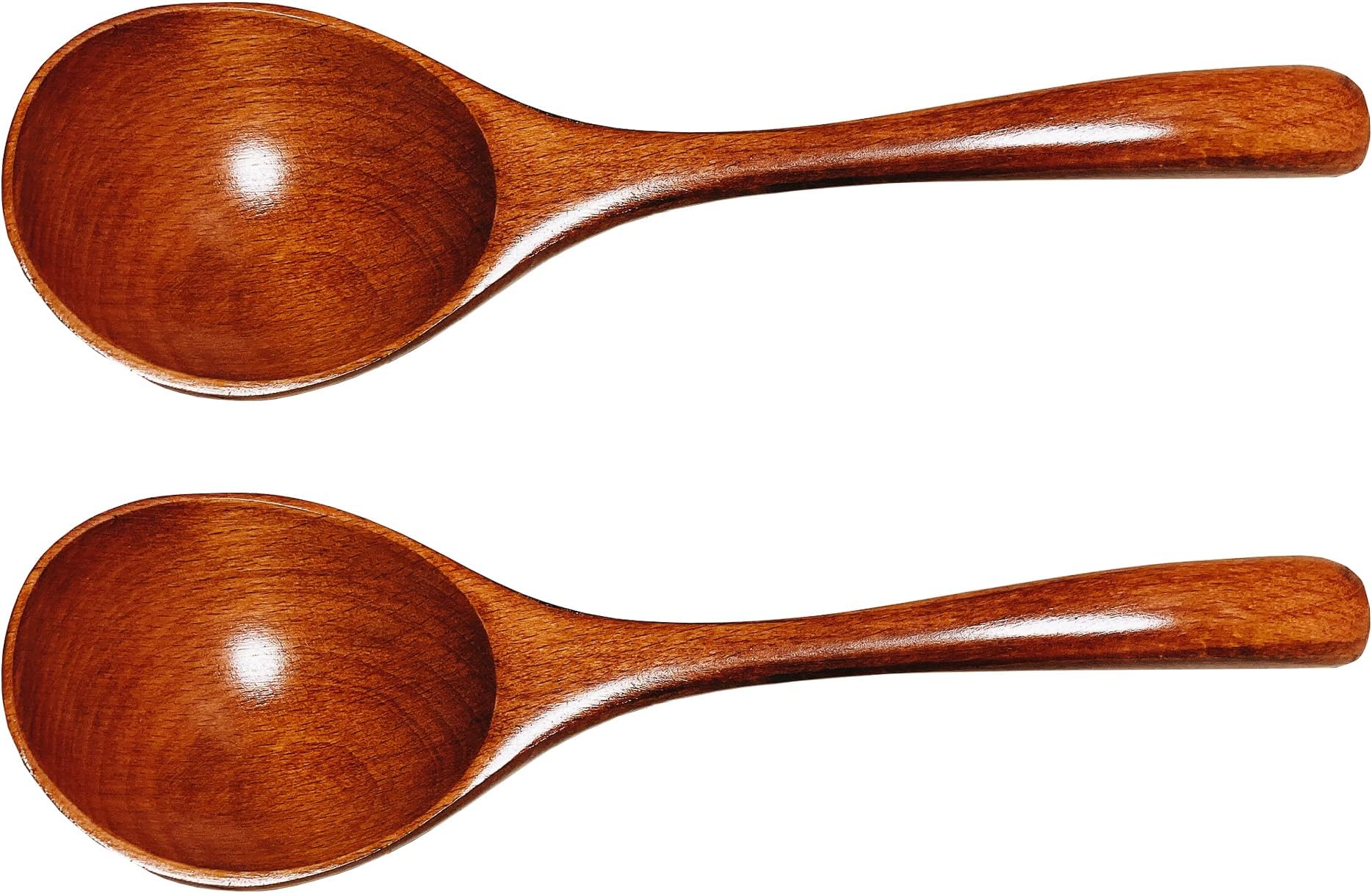 AOOSY cuillères à soupe en bois, 6 pièces 7,84 pouces cuillères à ramen