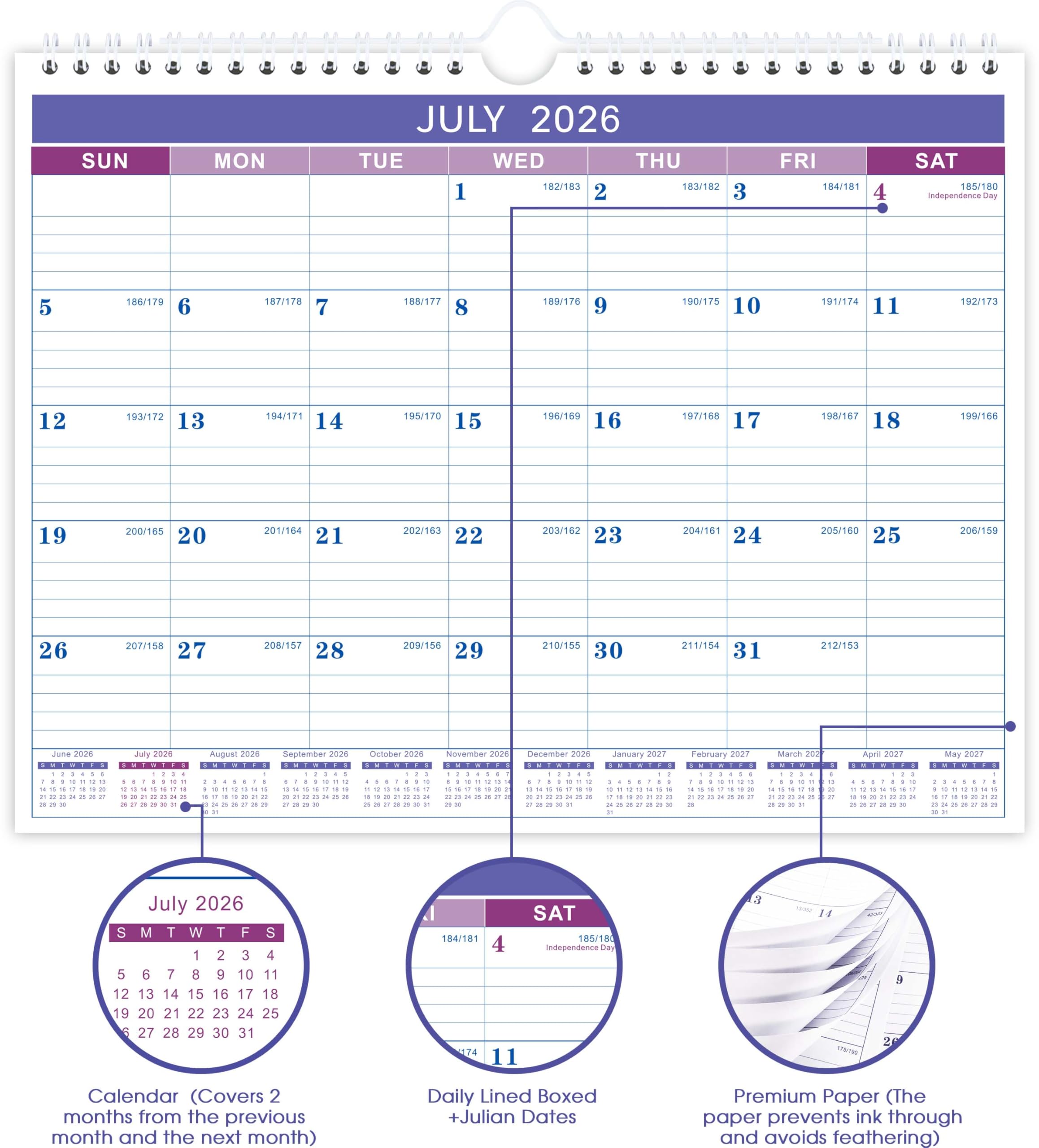 Normal Calendar Snapklik.com : 2026 Wall Calendar - 2026 Calendar, Jan.2026 - Dec