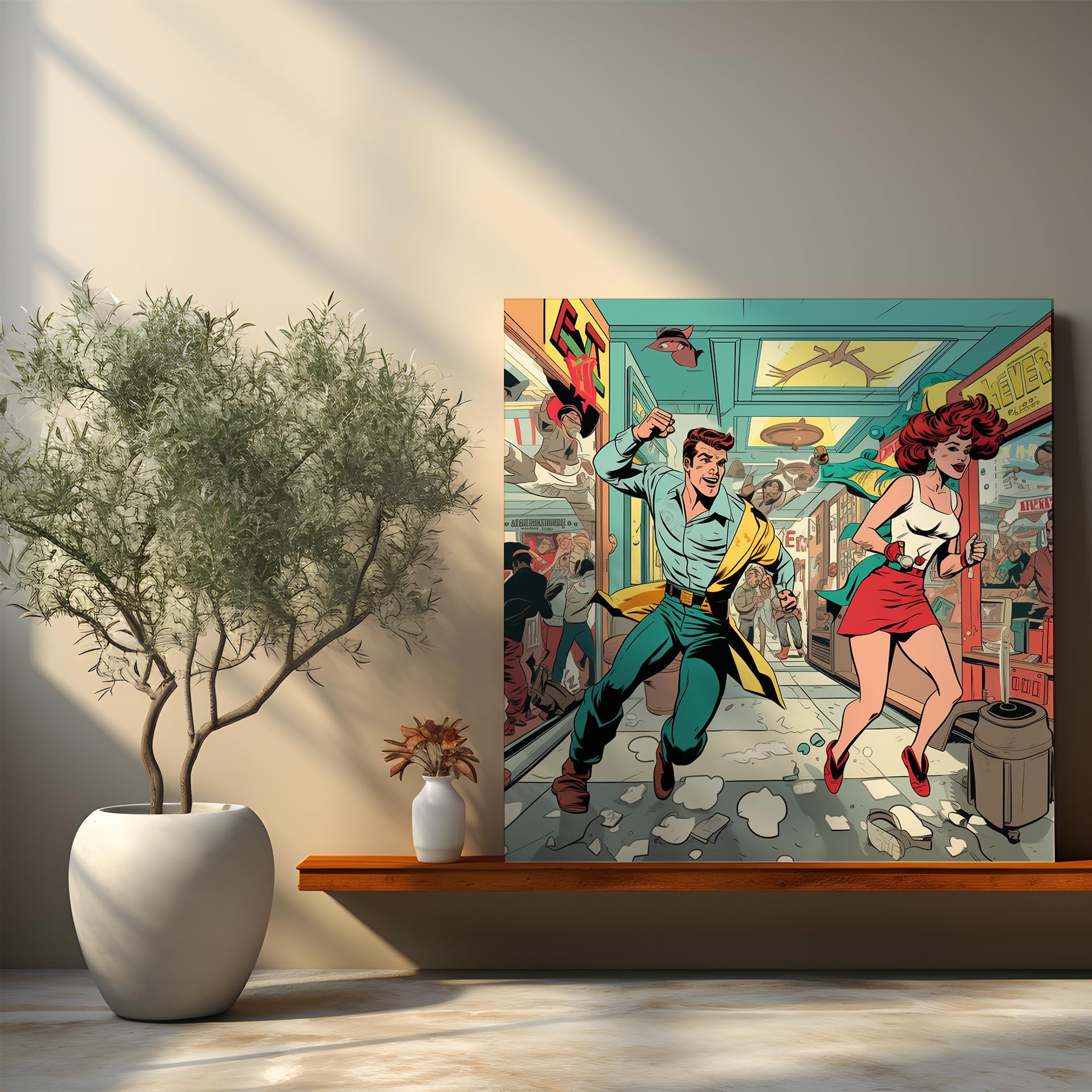 Painted Anarchy Impression sur toile de bande dessinée rétro, 81,3 x 81,3 cm