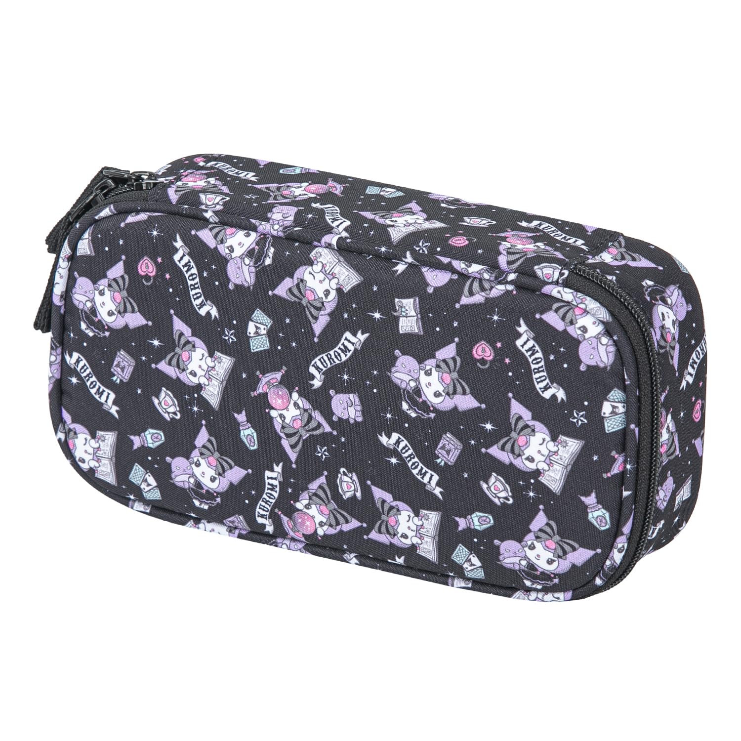 Baagl Pencil Case for Girls - School Pencil Case for Stationery - School Supplies Pencil Case, Boys Pencil Case for School, Kuromi Black, 23 x 12 x 5 cm, Colourful, playful, modern, practical