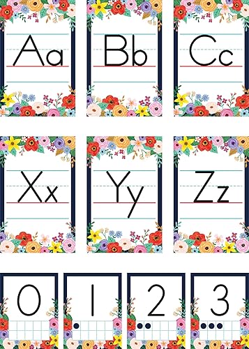 Teacher Created Resources Tablero de anuncios del alfabeto de flores silvestres (TCR6818)