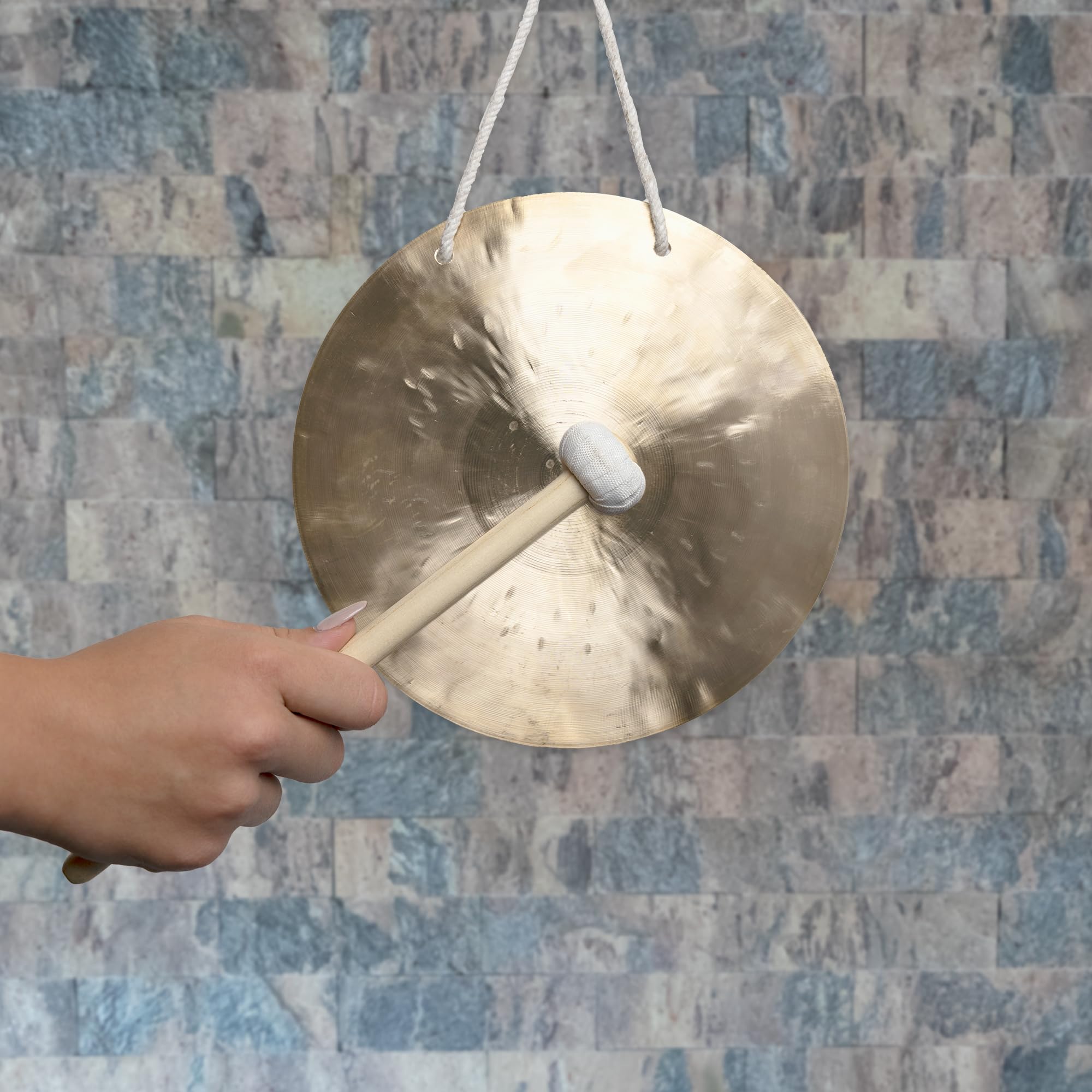Original Feng Gong, Wind Gong aus China 20 cm,inkl. Holz-/ Baumwollklöppel -7015-