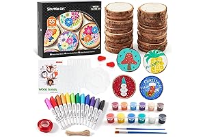 Wood Slices DIY Kit - Unfinished Natural Wood Slices for Adults