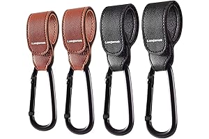 (4-Pack) Heroclip Stroller Hooks - Universal Hanging Diaper Bag Accessories