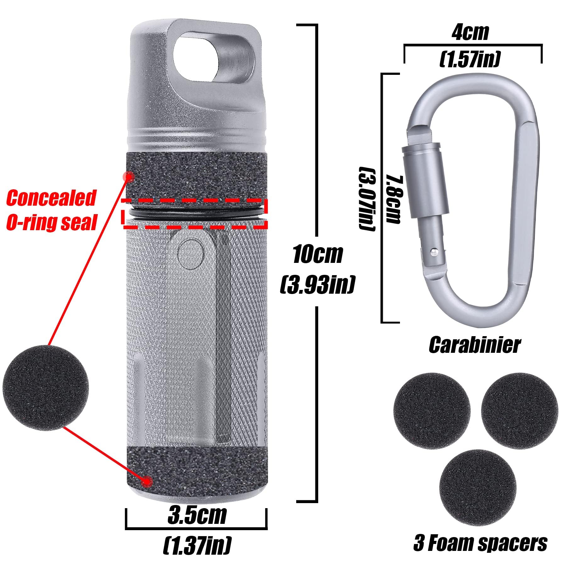 Aenllosi Tasche für Ledger Nano X/Nano S/Nano S Plus Hardware-Wallet,Silber.(Nur Tasche)