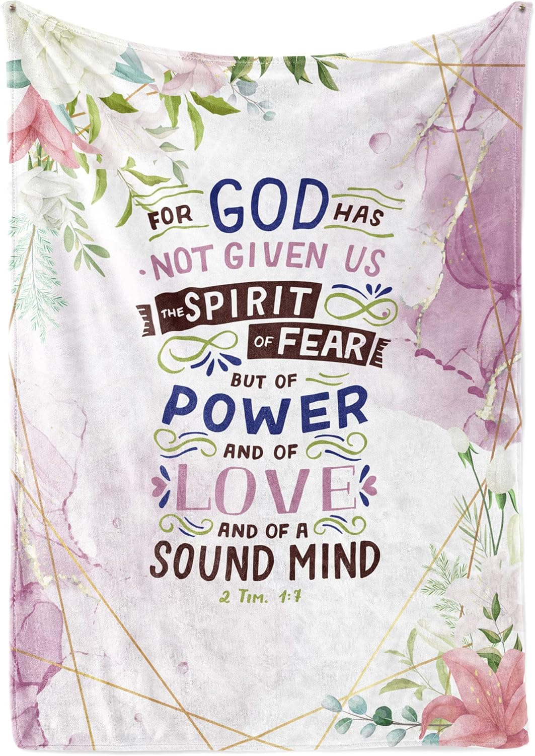 Bible Verses Throw Blankets for God Has Not Given Us The